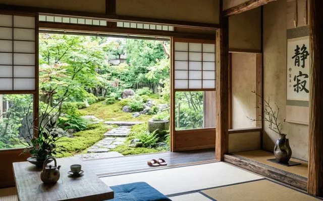 زِن Wabi-Sabi — صورة مرجعية معمارية