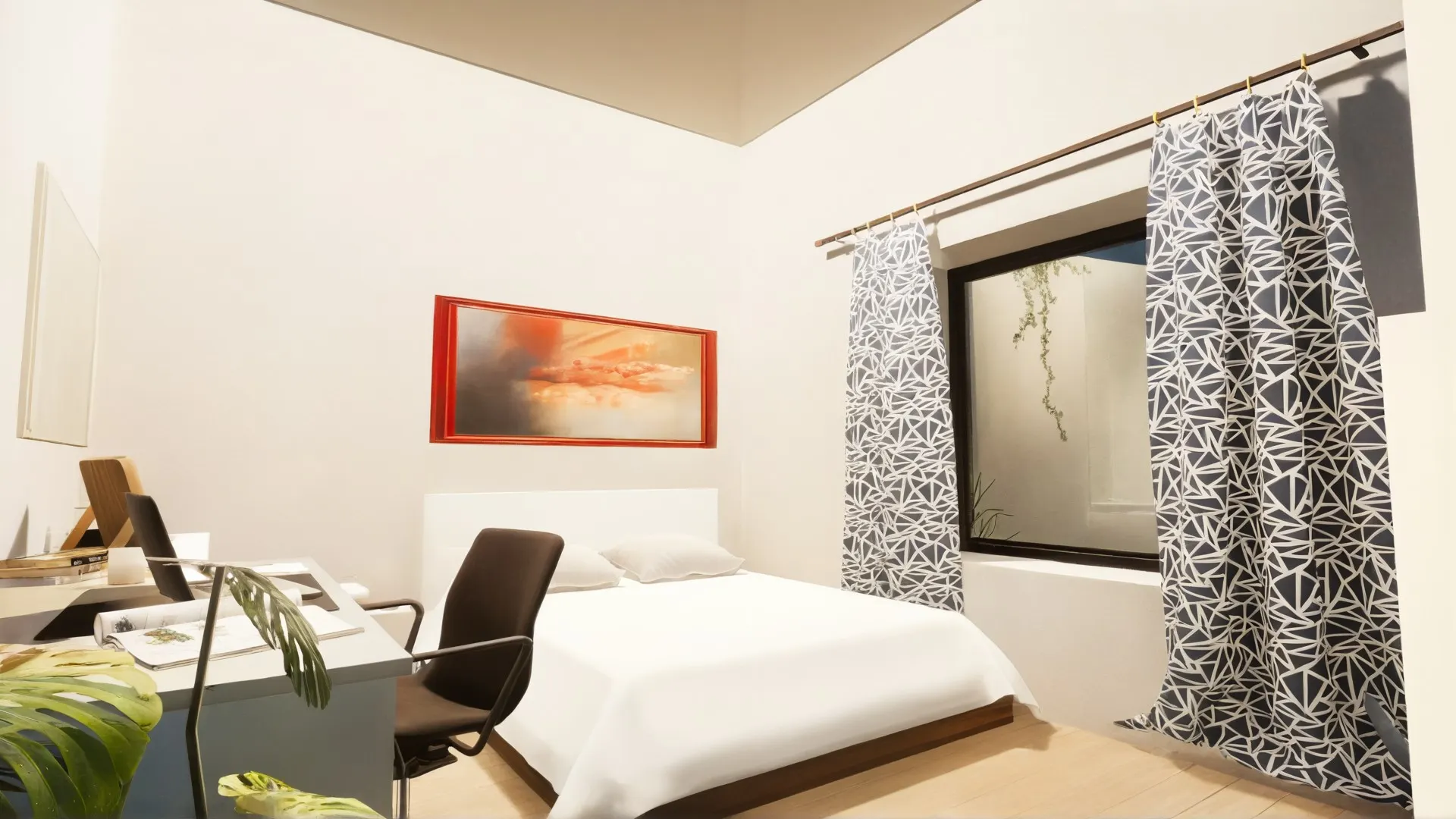 Contemporary House with Pool — Decimomannu — Camera con Angolo Studio