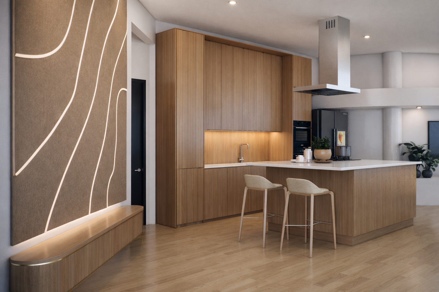 Penthouse Kitchen Minimal Interior